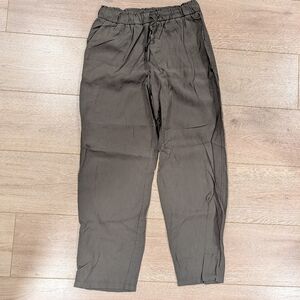 Mango Women's Olive Green Flow Pants